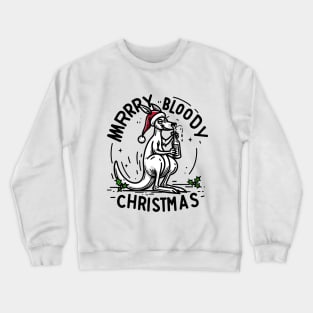 Drunk Kangaroo in Christmas Crewneck Sweatshirt